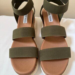 Steve Madden Bandi/Bando2SI Platform Sandals, Olive